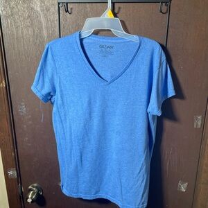 Gildan Heather Blue Crewneck Tee Size Large